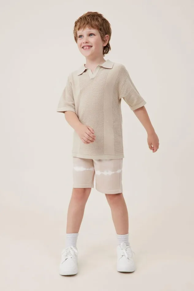 Harlow Longline Fleece Short Rainy Dayvanilla Tie Dye Boys Cotton On Shorts