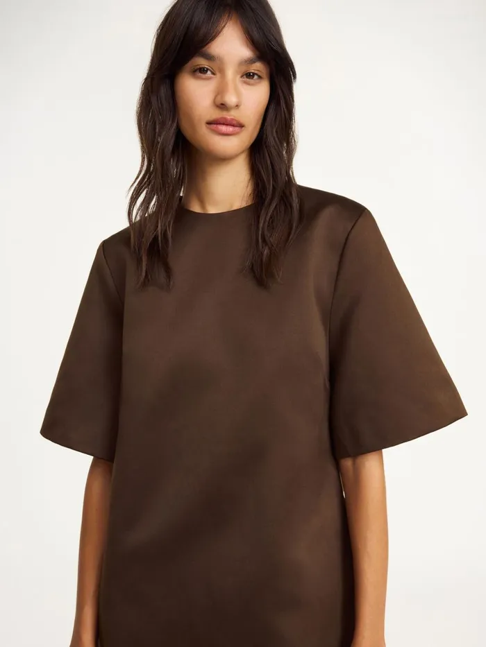 Harperz Mini Dress Dark Mahogany Women By Malene Birger Dresses