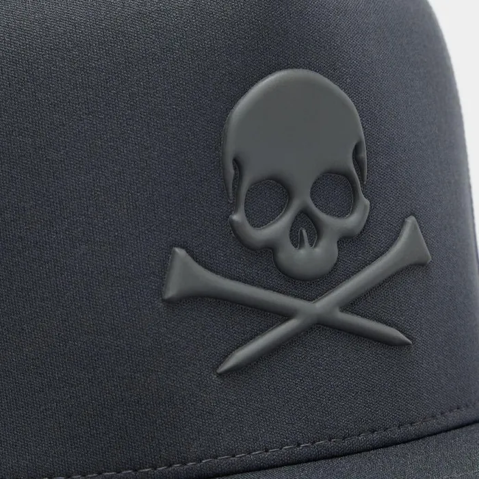 Hats Men GFORE MONOCHROME SKULL and TEES INTERLOCK KNIT TALL TRUCKER HAT Charcoal Hats Men GFORE MONOCHROME SKULL and TEES INTERLOCK KNIT TALL TRUCKER HAT Charcoal