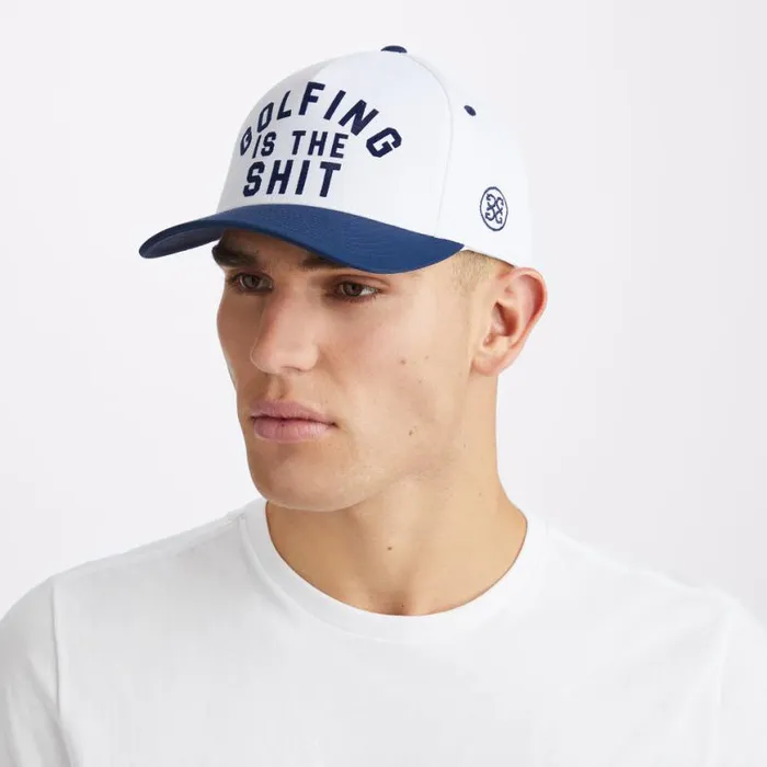 Hats MenWomen GFORE GOLFING IS THE SHT STRETCH TWILL SNAPBACK HAT Snow Hats MenWomen GFORE GOLFING IS THE SHT STRETCH TWILL SNAPBACK HAT Snow