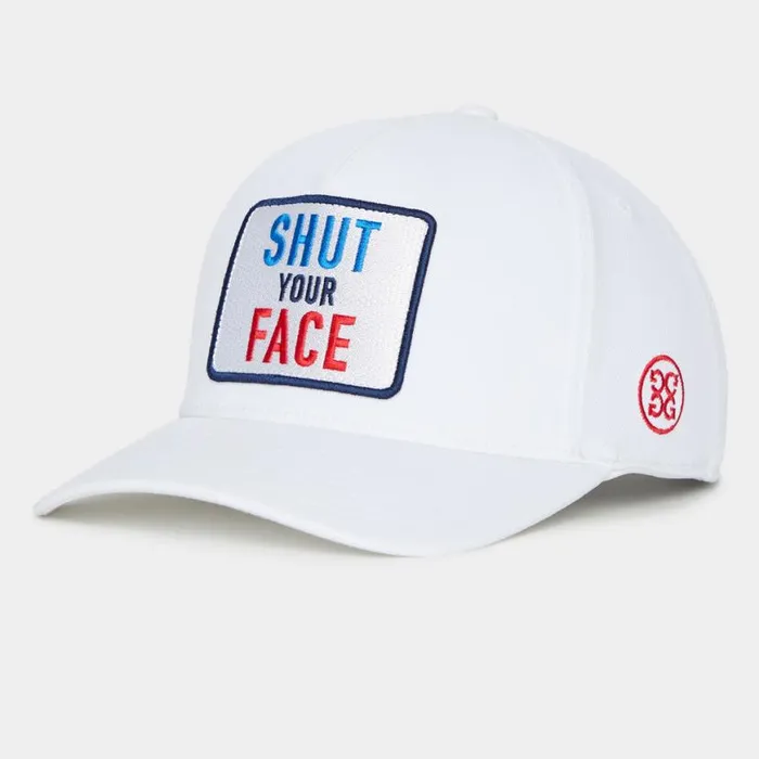 Hats MenWomen GFORE SHUT YOUR FACE STRETCH TWILL SNAPBACK HAT Snow