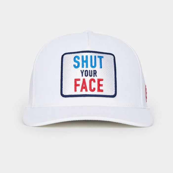 Hats MenWomen GFORE SHUT YOUR FACE STRETCH TWILL SNAPBACK HAT Snow Hats MenWomen GFORE SHUT YOUR FACE STRETCH TWILL SNAPBACK HAT Snow