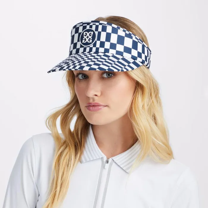 Hats Women GFORE DISTORTED CHECK RIPSTOP VISOR Twilight Hats Women GFORE DISTORTED CHECK RIPSTOP VISOR Twilight