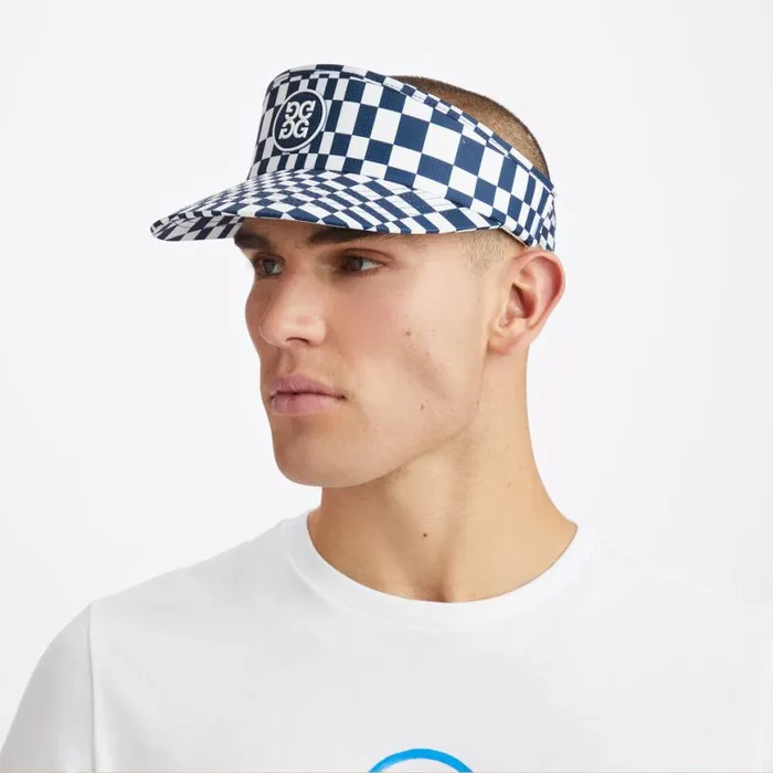 Hats Women GFORE DISTORTED CHECK RIPSTOP VISOR Twilight Hats Women GFORE DISTORTED CHECK RIPSTOP VISOR Twilight