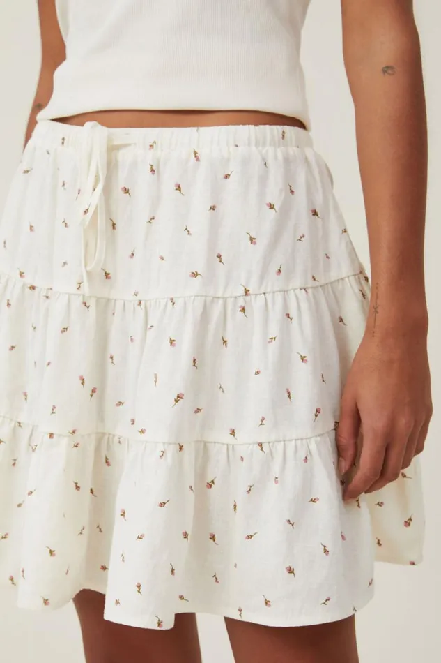 Haven Tiered Mini Skirt Rowena Rose Pearl Women Cotton On Skirts