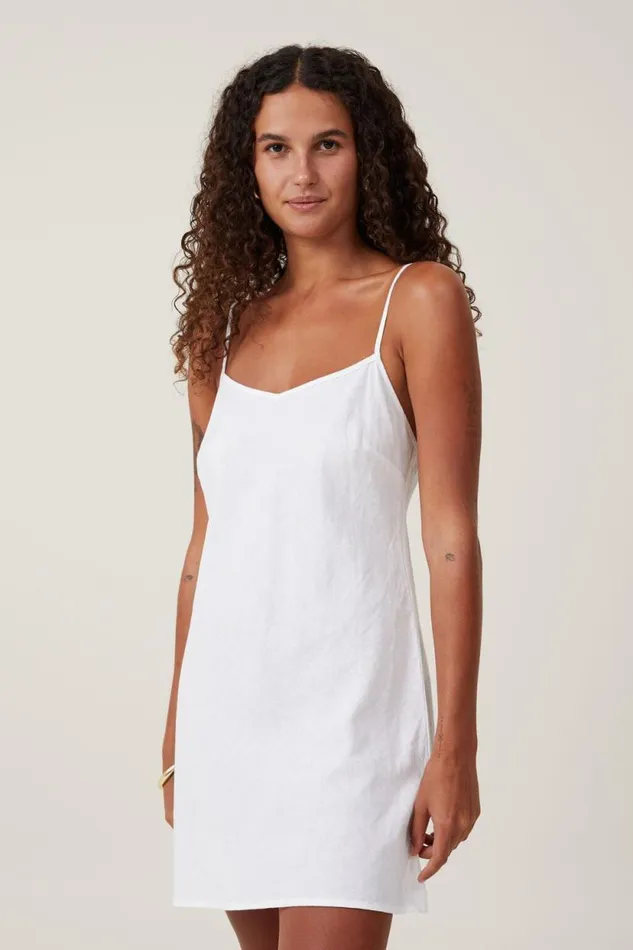 Haven V Neck Mini Dress White Women Cotton On Dresses