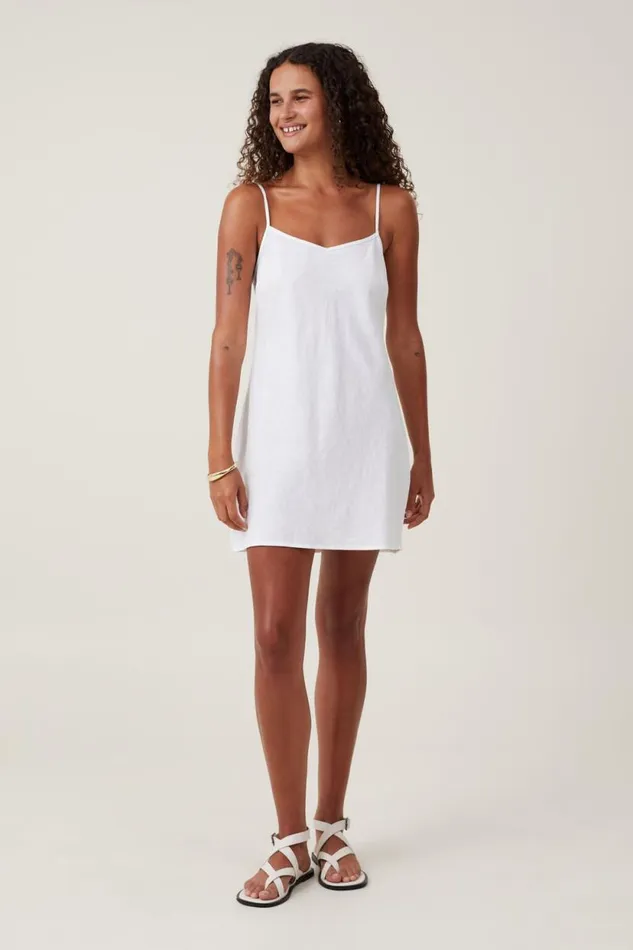 Haven V Neck Mini Dress White Women Cotton On Dresses