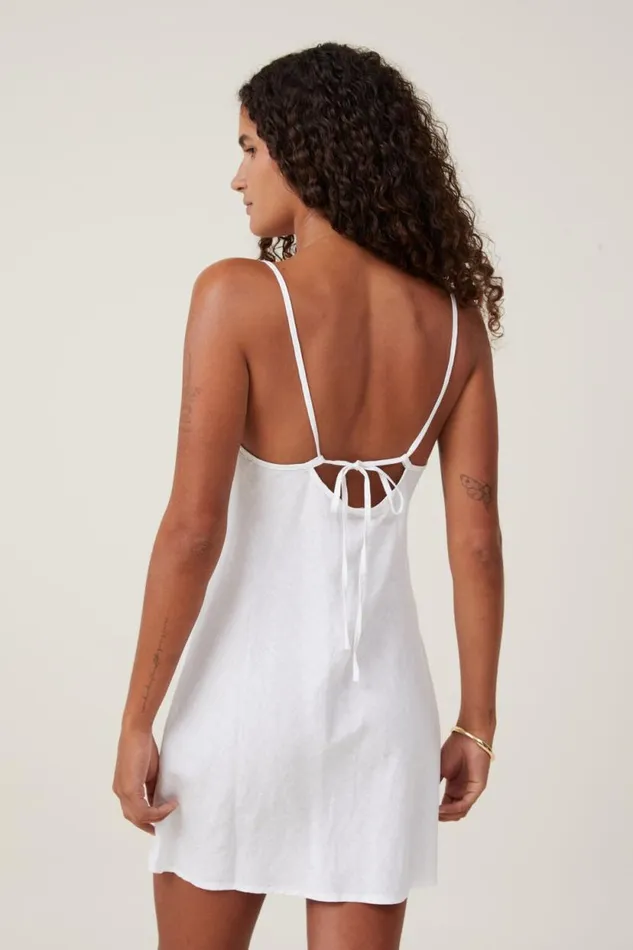 Haven V Neck Mini Dress White Women Cotton On Dresses