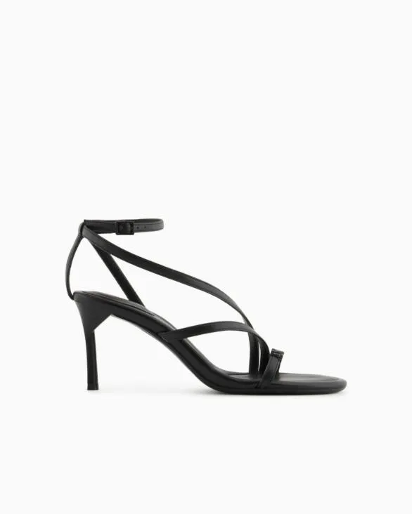 Heeled Sandals With Straps Black Women Armani Sandals
