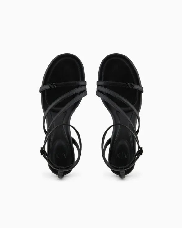 Heeled Sandals With Straps Black Women Armani Sandals