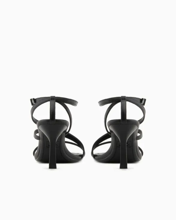 Heeled Sandals With Straps Black Women Armani Sandals