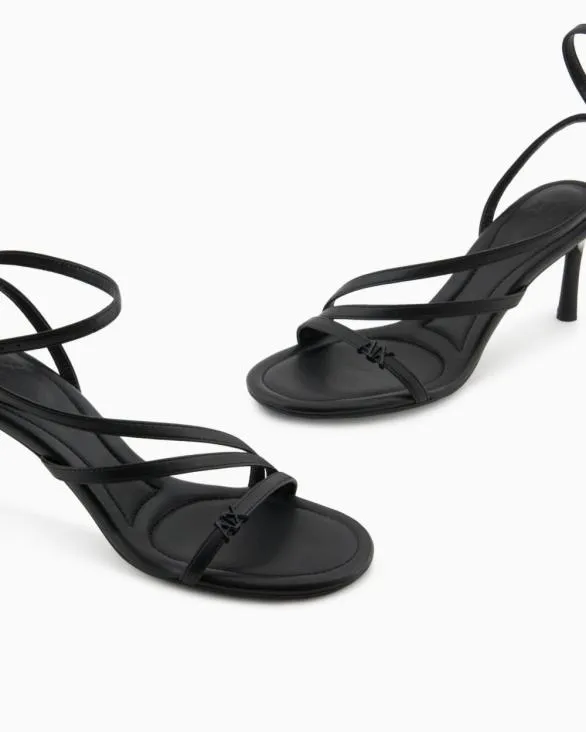 Heeled Sandals With Straps Black Women Armani Sandals