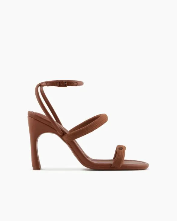 Heeled Sandals With Straps Brown Women Armani Sandals