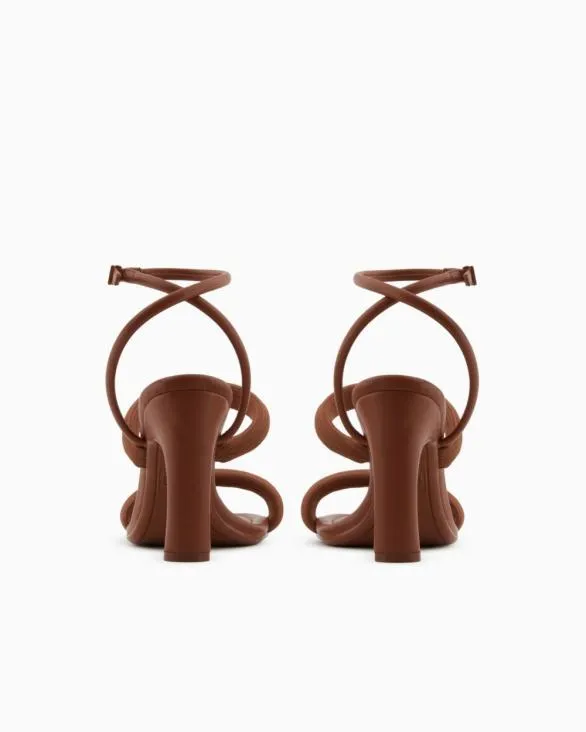 Heeled Sandals With Straps Brown Women Armani Sandals Heeled Sandals With Straps Brown Women Armani Sandals