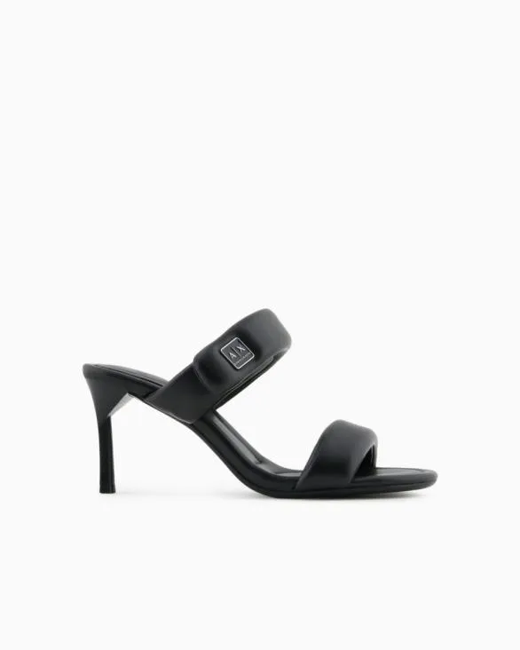 Heeled Sandals With Two Straps Black Women Armani Sandals