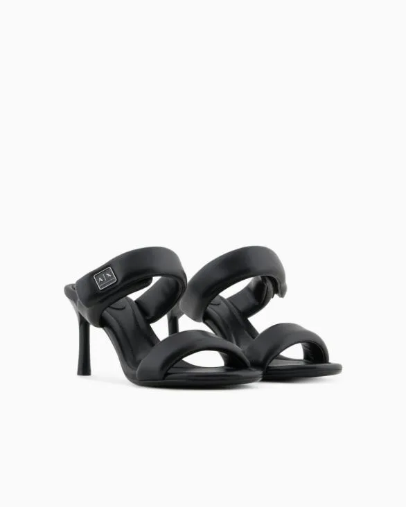 Heeled Sandals With Two Straps Black Women Armani Sandals Heeled Sandals With Two Straps Black Women Armani Sandals
