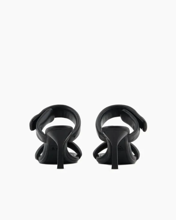 Heeled Sandals With Two Straps Black Women Armani Sandals Heeled Sandals With Two Straps Black Women Armani Sandals
