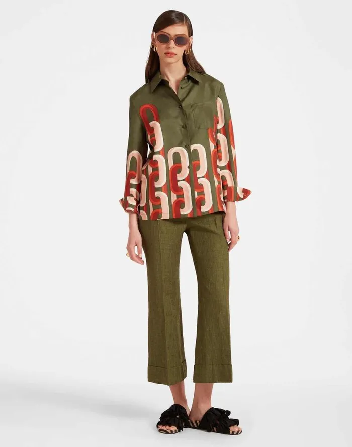 Hendrix Pants Solid Camouflage Women La Double J Shorts and Pants Hendrix Pants Solid Camouflage Women La Double J Shorts and Pants