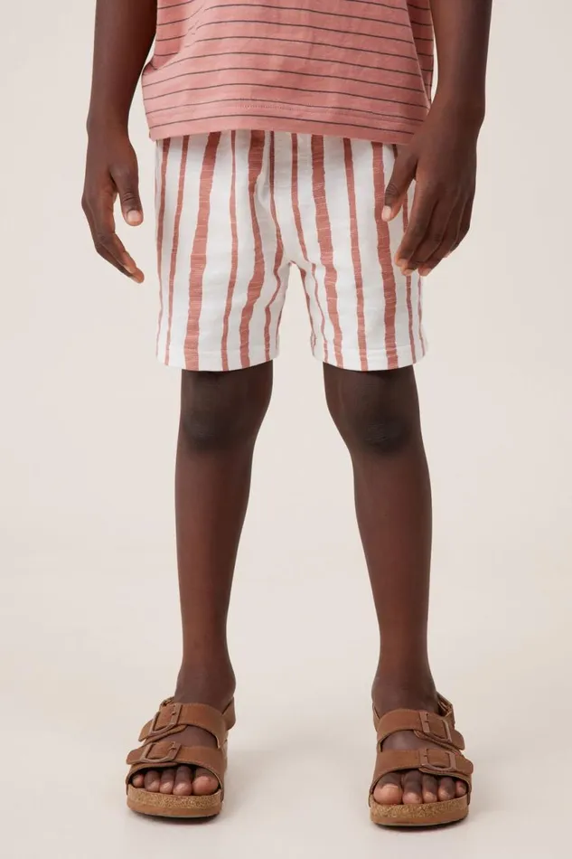 Henry Slouch Short Vanillaclay Pigeon Stripe Boys Cotton On Shorts