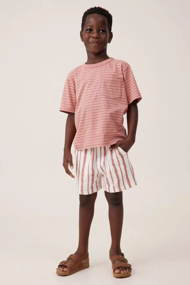 Henry Slouch Short Vanillaclay Pigeon Stripe Boys Cotton On Shorts Henry Slouch Short Vanillaclay Pigeon Stripe Boys Cotton On Shorts
