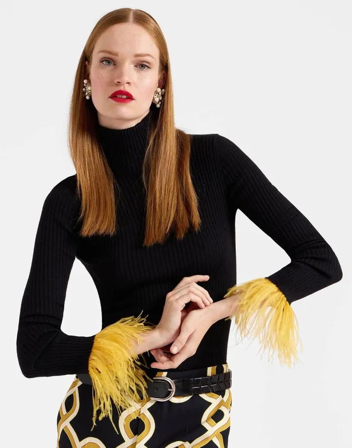 High Kick Top Black Women La Double J Knitwear