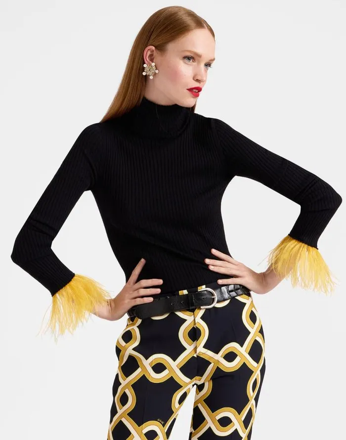 High Kick Top Black Women La Double J Knitwear