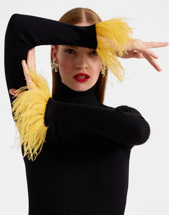 High Kick Top Black Women La Double J Knitwear