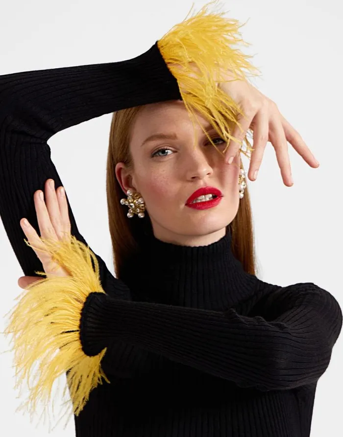 High Kick Top Black Women La Double J Knitwear