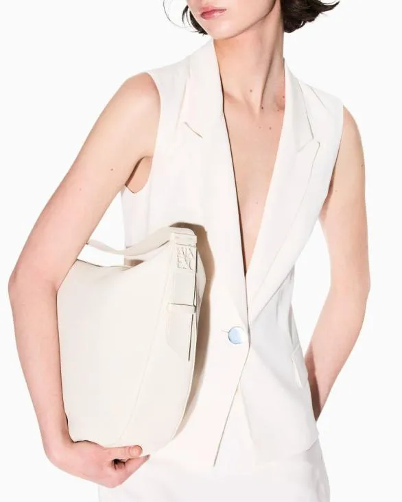 Hobo Bags White Women Armani Shoulder Bags