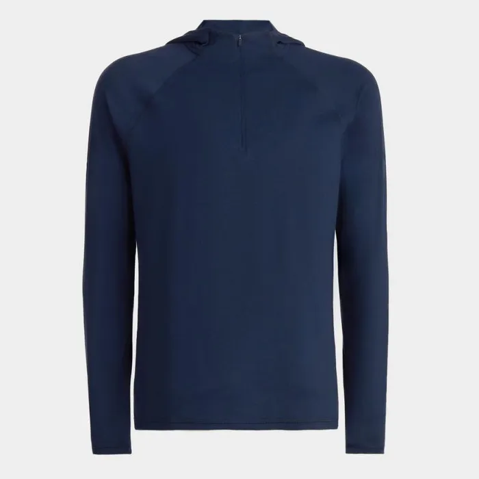 Hoodies and Tees Men GFORE HOODED LUXE QUARTER ZIP MID LAYER Twilight