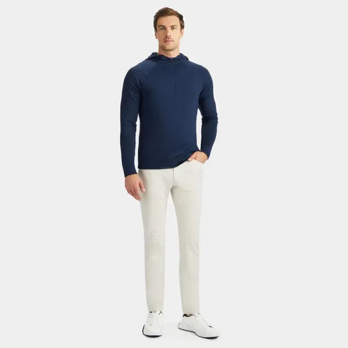 Hoodies and Tees Men GFORE HOODED LUXE QUARTER ZIP MID LAYER Twilight