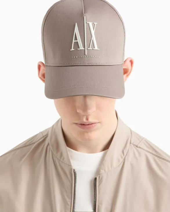Icon Project Visor Hat Beige Men Armani Hats And Gloves