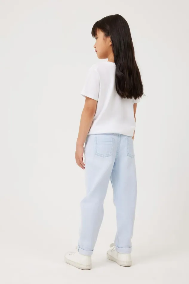 India Mom Jean Bleach Blue Wash Girls Cotton On Leggings Pants and Jeans India Mom Jean Bleach Blue Wash Girls Cotton On Leggings Pants and Jeans