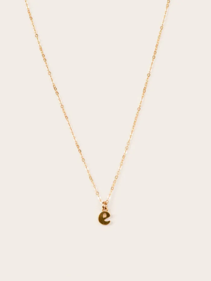 Initial Necklace 14k GoldfilledVermeil Personalized Jewelry Able Women