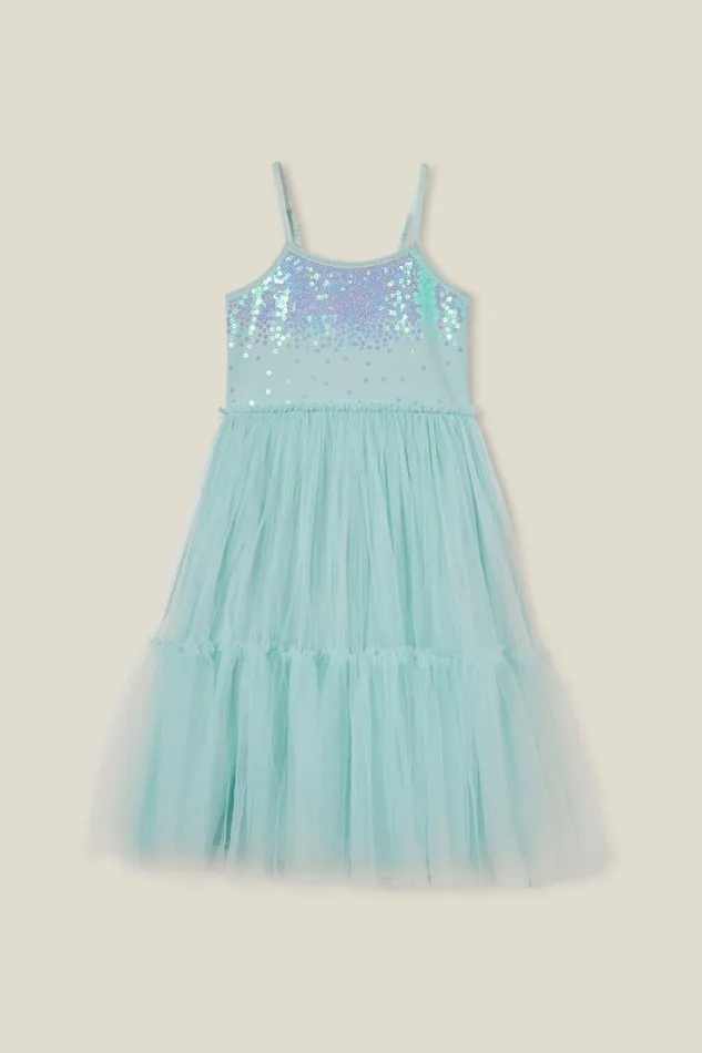 Iris Dress Up Dress Barber Bluegradient Sparkle Girls Cotton On Dresses