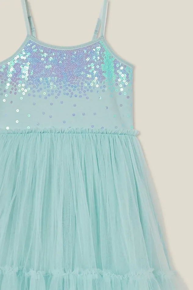 Iris Dress Up Dress Barber Bluegradient Sparkle Girls Cotton On Dresses