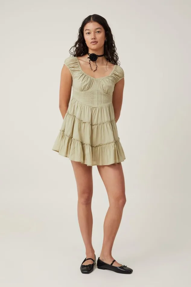 Ivy Corset Mini Dress Desert Sage Women Cotton On Dresses