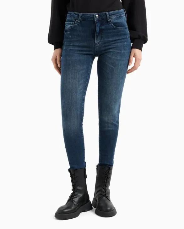 J69 Super Skinny Jeans In Stretch Denim Blue Women Armani Denim J69 Super Skinny Jeans In Stretch Denim Blue Women Armani Denim