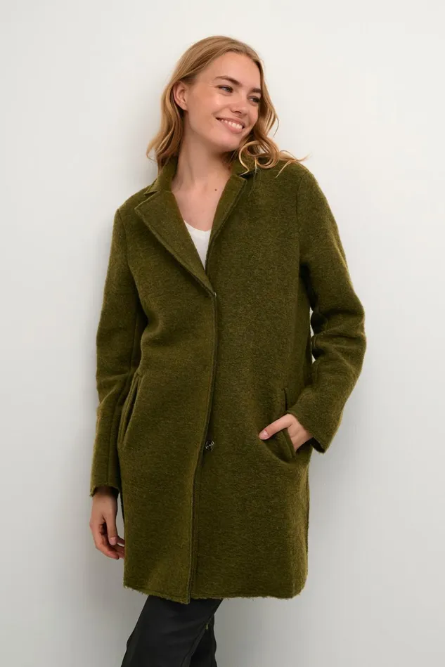 Jackets and Coats Women CULTURE CUbirgith Wool Coat Burnt Olive