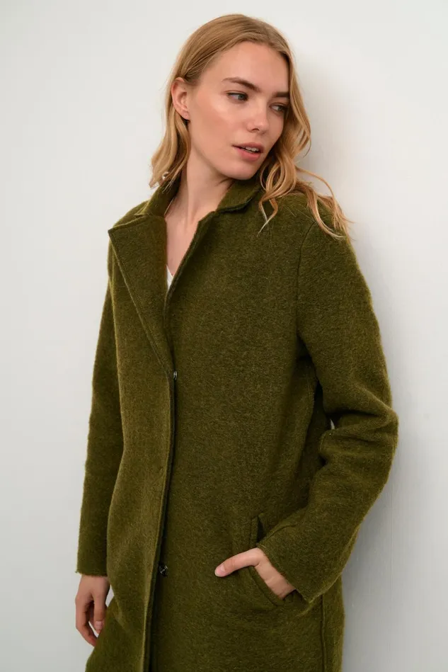 Jackets and Coats Women CULTURE CUbirgith Wool Coat Burnt Olive