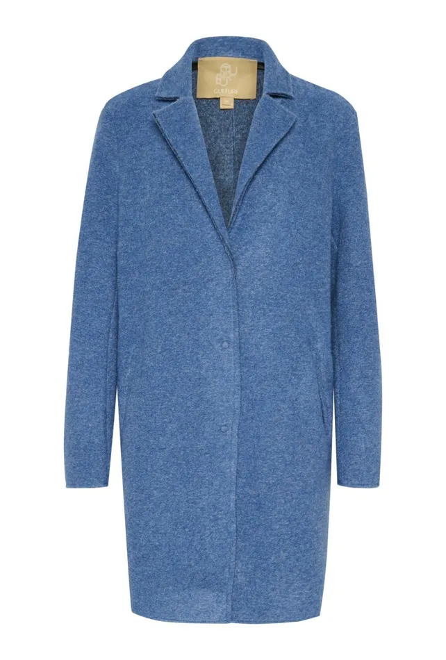 Jackets and Coats Women CULTURE CUbirgith Wool Jacket Vintage Indigo Melange