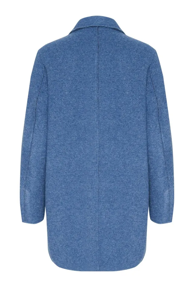 Jackets and Coats Women CULTURE CUbirgith Wool Jacket Vintage Indigo Melange