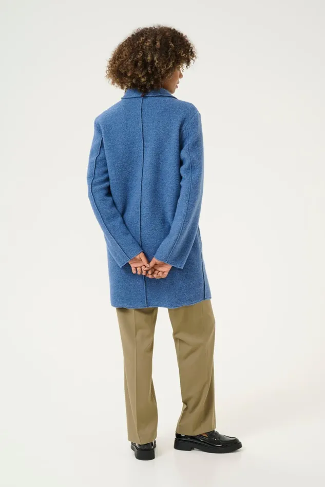 Jackets and Coats Women CULTURE CUbirgith Wool Jacket Vintage Indigo Melange