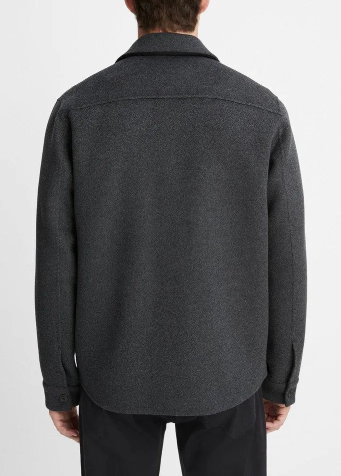 Jackets and Outerwear Men Vince Splittable WoolBlend Shirt Jacket Heather Black Jackets and Outerwear Men Vince Splittable WoolBlend Shirt Jacket Heather Black