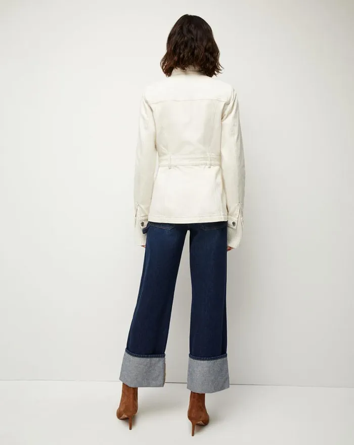 Jackets and Outerwear Shop Veronica Beard Tika Jean Jacket Ecru