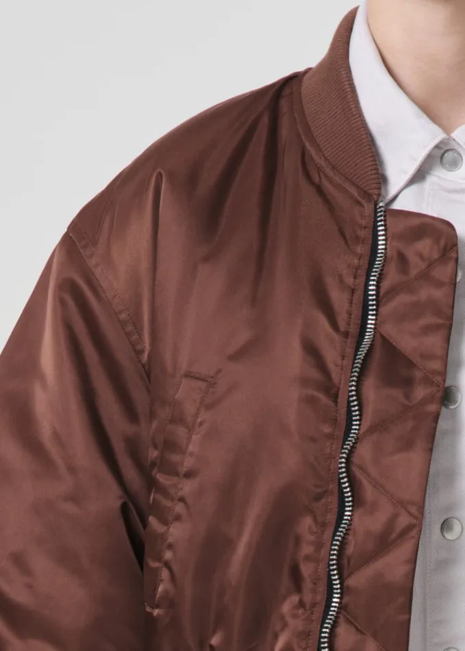 Jackets and Outerwear Women Agolde Shoreditch Ski Club X AGOLDE Jett Bomber Jacket In Gingersnap