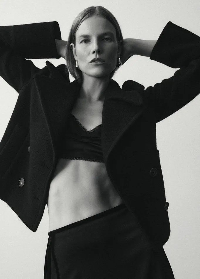 Jackets and Outerwear Women Vince Italian Wool Cropped Peacoat Black Jackets and Outerwear Women Vince Italian Wool Cropped Peacoat Black