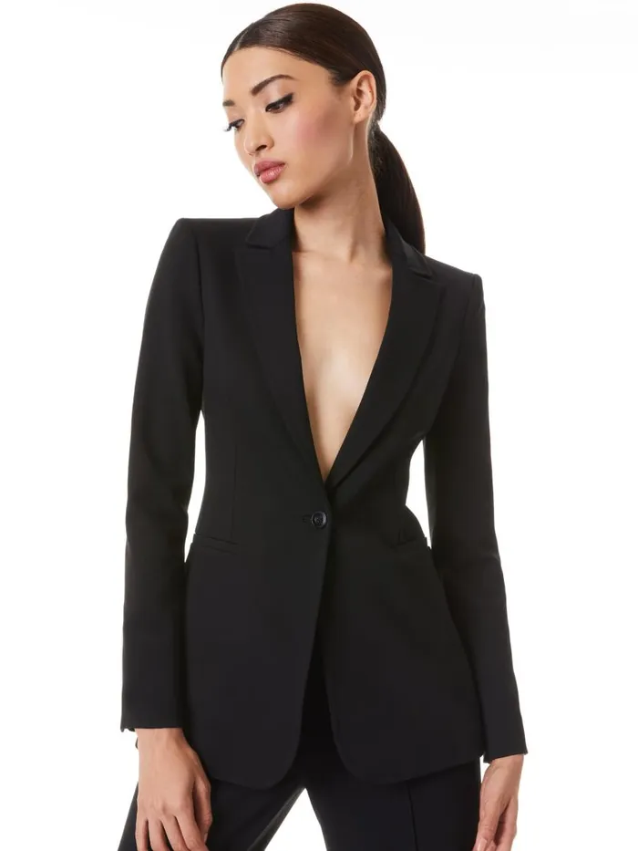 Jackets Coats Women Alice Olivia BREANN FITTED BLAZER Black