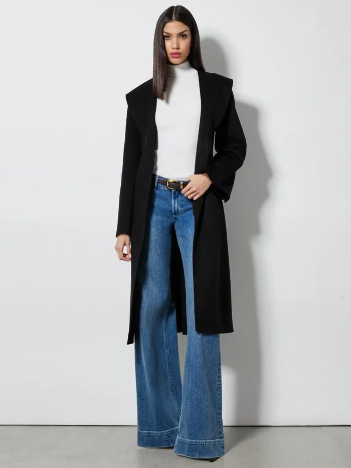 Jackets Coats Women Alice Olivia MARCELENE MIDI COAT Black