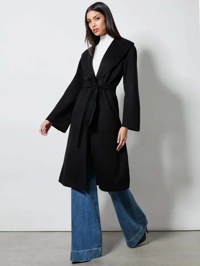Jackets Coats Women Alice Olivia MARCELENE MIDI COAT Black